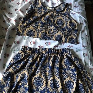 Skirt and crop top set